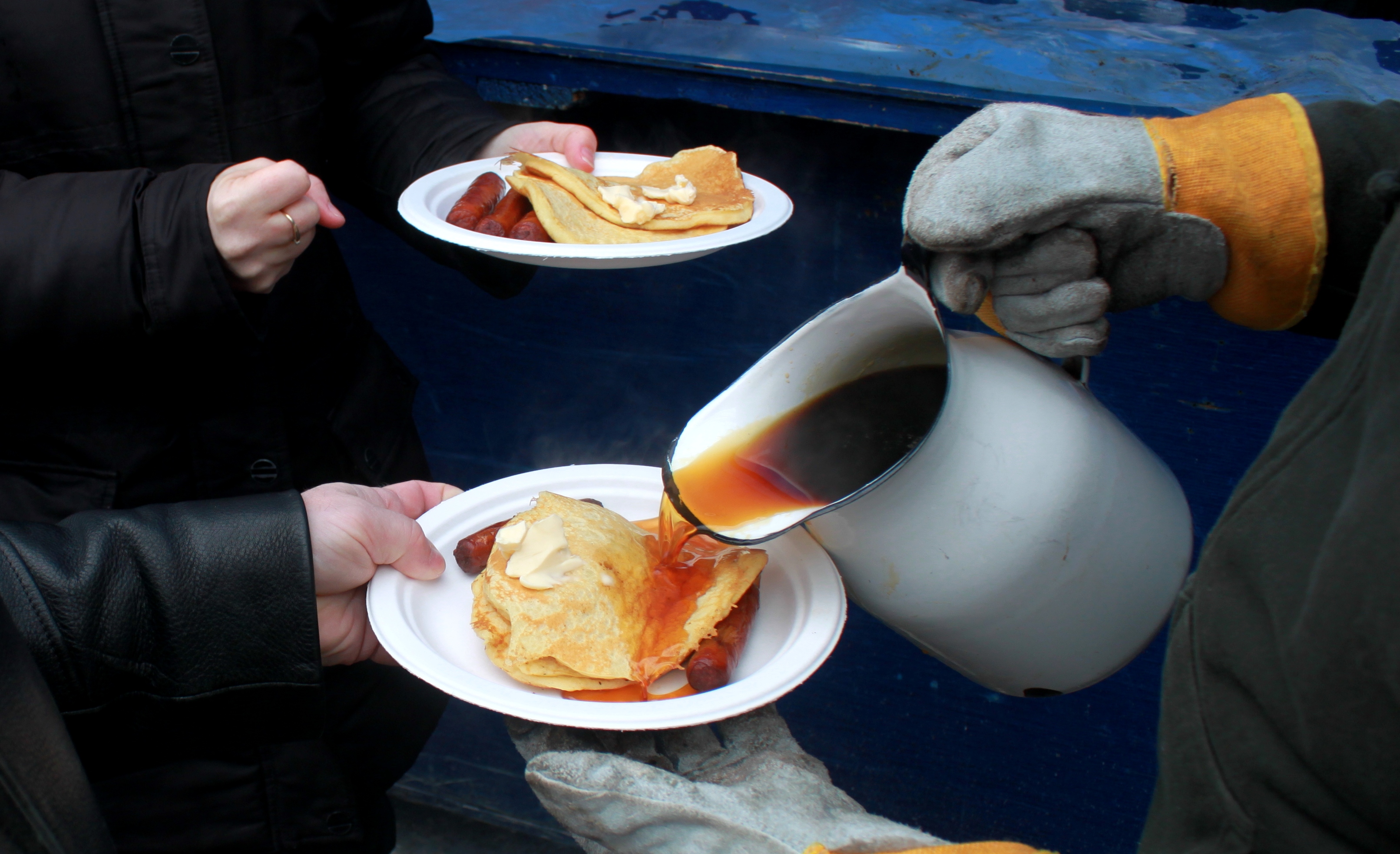 Maple Syrup pancakes Hubbs Sugarbush